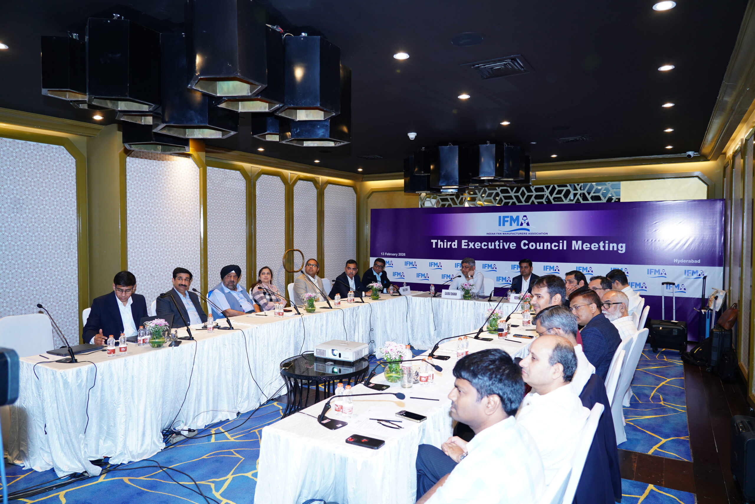 EC members actively engaging in the Third EC Meeting in Hyderabad.