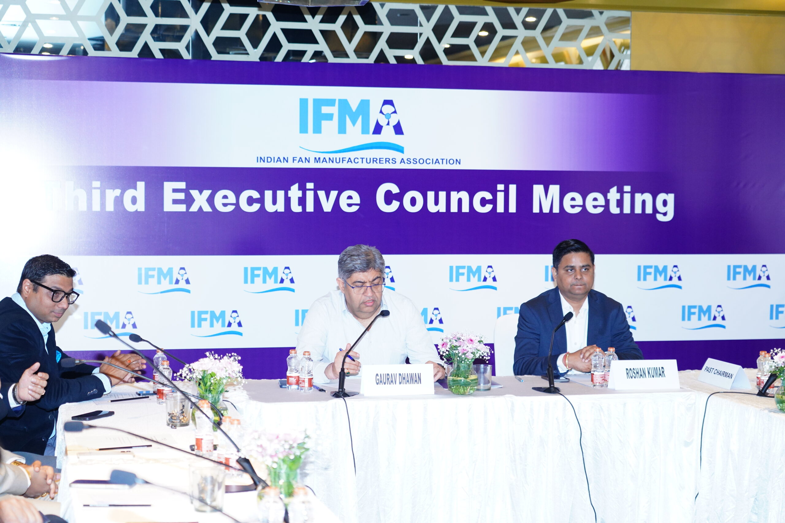 Mr. Gaurav Dhawan with the IFMA Secretariat during the EC meeting.